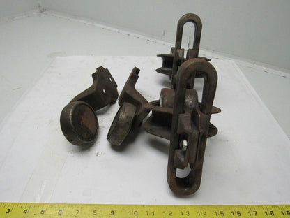 Jervis Webb 6968  Rivetless Chain Conveyor Trolley X-678 Size Lot Of 2 + Extras