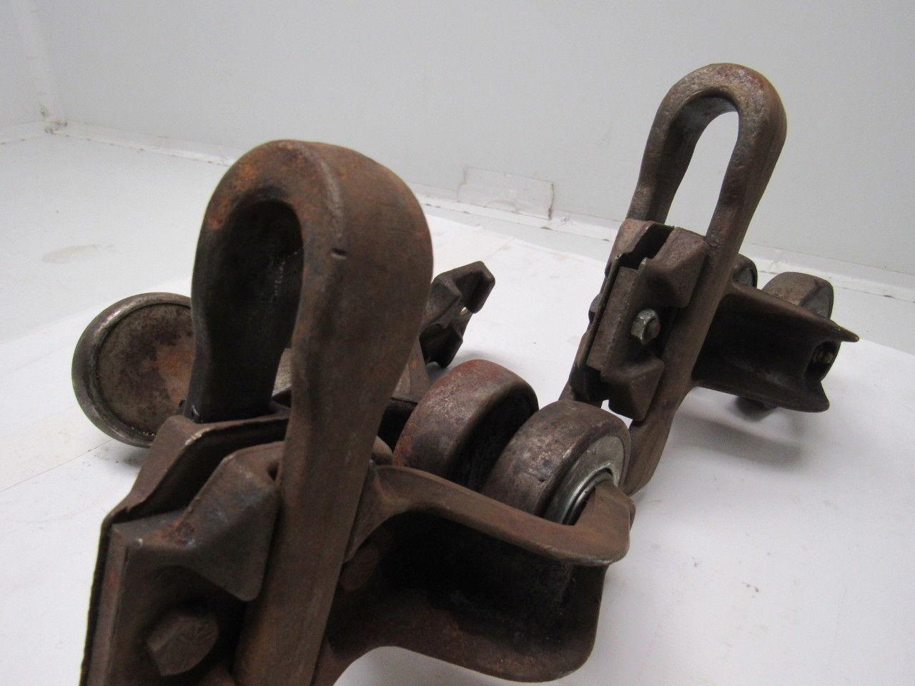 Jervis Webb 6968  Rivetless Chain Conveyor Trolley X-678 Size Lot Of 2 + Extras