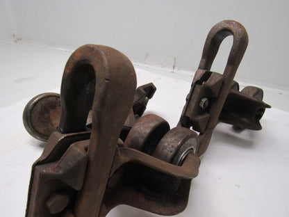 Jervis Webb 6968  Rivetless Chain Conveyor Trolley X-678 Size Lot Of 2 + Extras