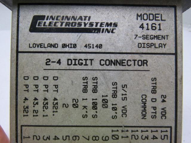 Cincinnati Electrosystems 4161-2-24 7 Segment Display