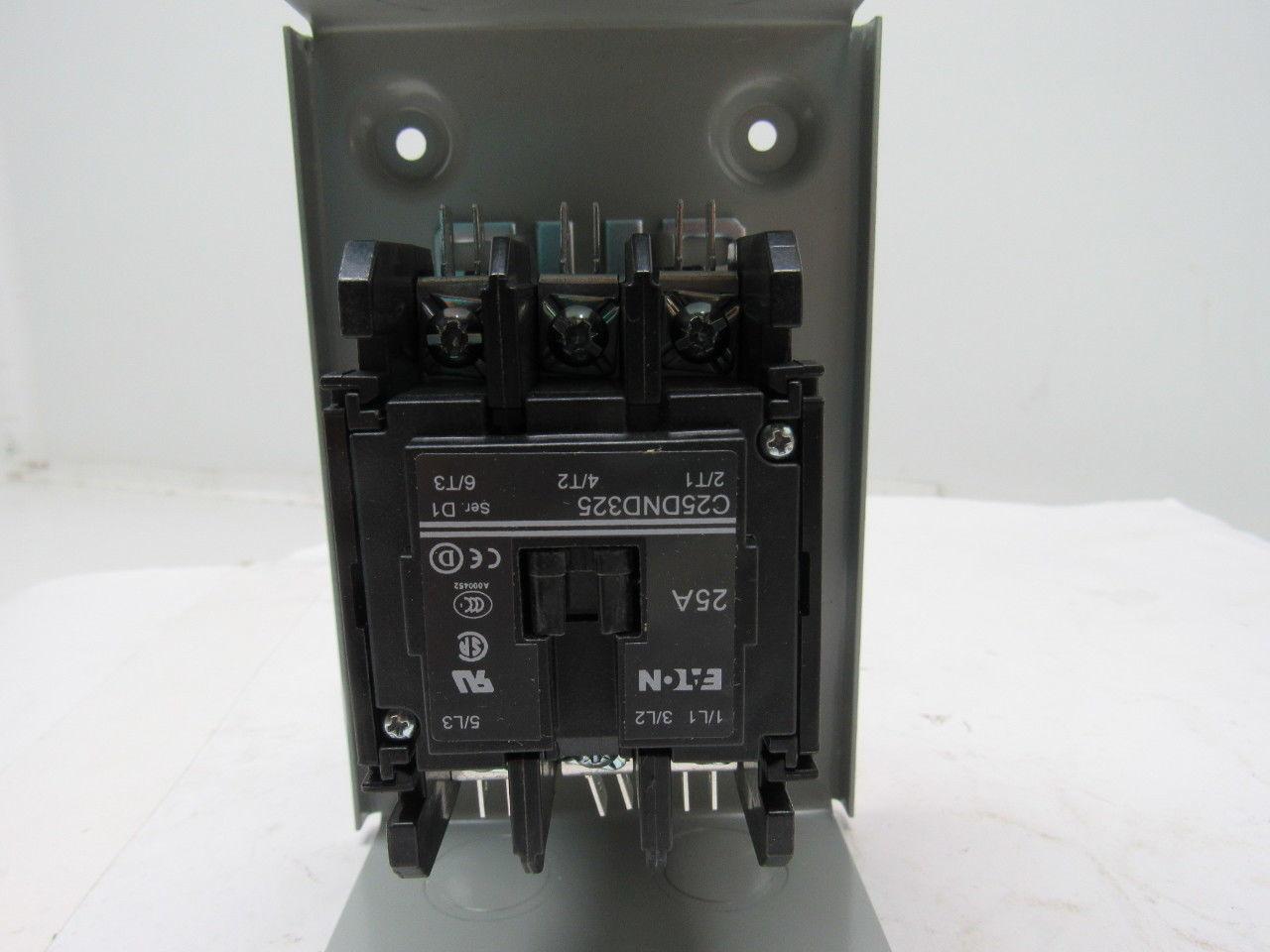 Eaton C25DGD325C-GR1 NEMA 1 Definite Purpose Contactor 3 Pole 25A 440/480V