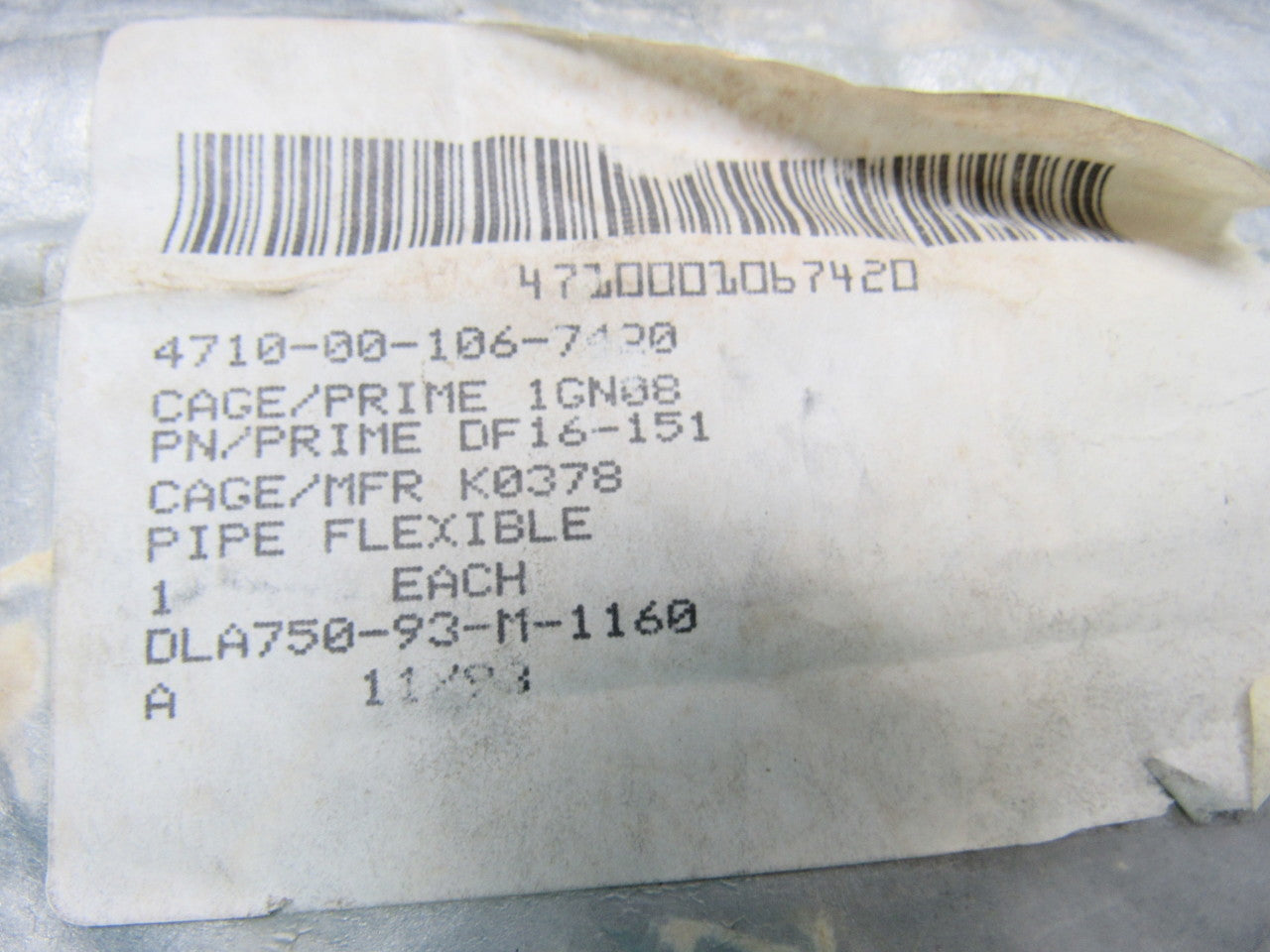 MEGGITT AEROSPACE 4710001067420 Flexible Pipe F402 Rolls-Royce Pegasus