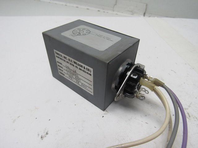 TIMECO 591-18 Time Delay Relay 115V 60C .09-.28 Sec.