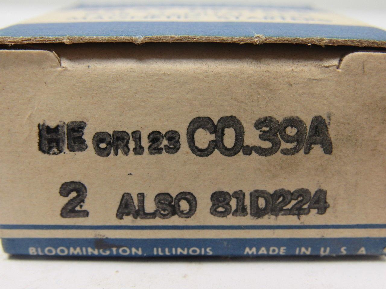 GE Fanuc CR123 CO.39N Thermal Overload Heating Element 4 Boxes Of 2