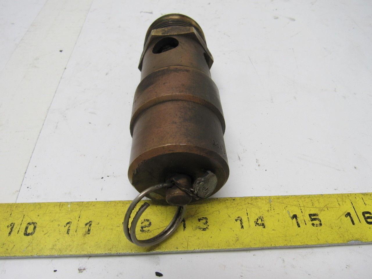 CDI SW12 1-1/4" NPT 200 PSI Pop-off ASME Safety Pressure Relief Valve Brass