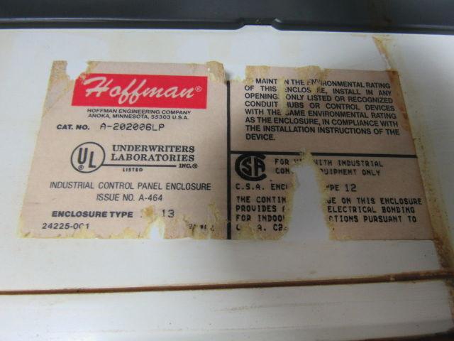 Hoffman A202006LP Wall-Mount Electrical Enclosure 20" X 20" X 6"