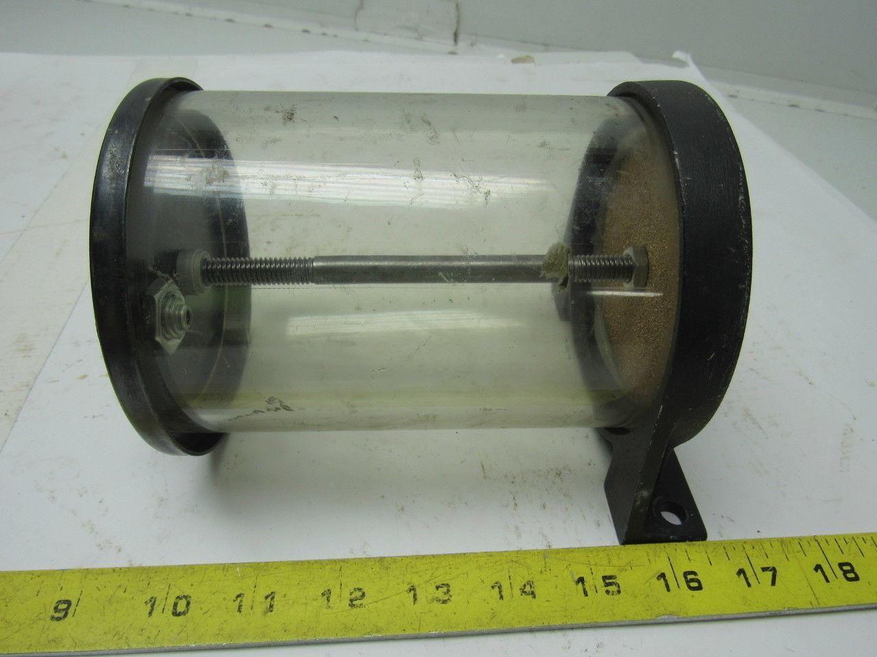 Remote Mount Gravity Feed Acrylic lubrication Reservoir 3-7/8" ID X 6-3/8" OAL