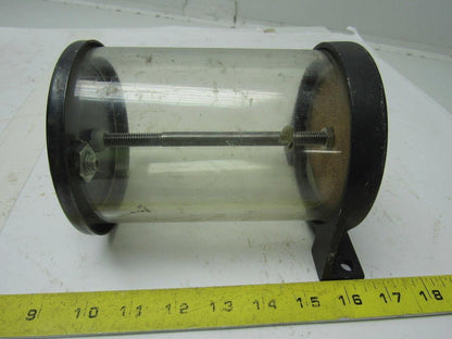 Remote Mount Gravity Feed Acrylic lubrication Reservoir 3-7/8" ID X 6-3/8" OAL