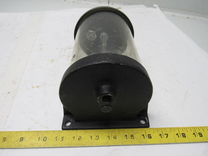 Remote Mount Gravity Feed Acrylic lubrication Reservoir 3-7/8" ID X 6-3/8" OAL