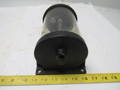 Remote Mount Gravity Feed Acrylic lubrication Reservoir 3-7/8" ID X 6-3/8" OAL