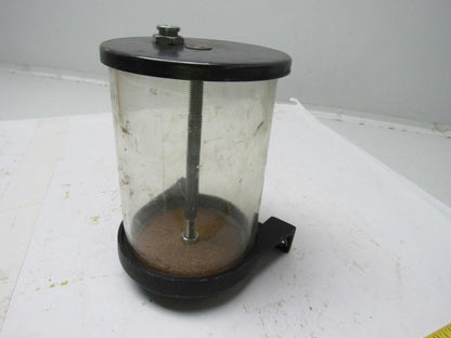 Remote Mount Gravity Feed Acrylic lubrication Reservoir 3-7/8" ID X 6-3/8" OAL