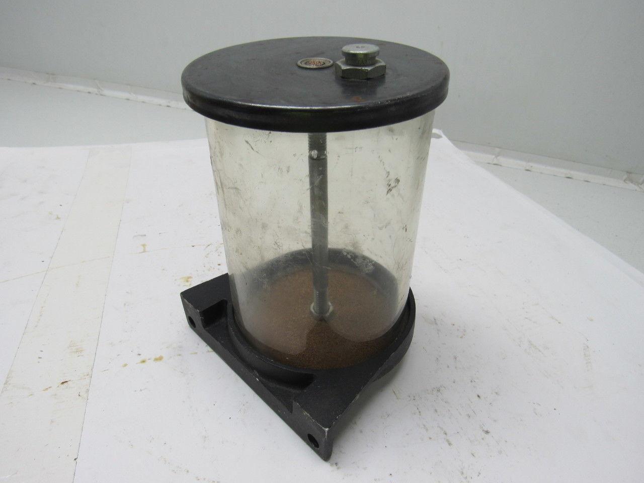 Remote Mount Gravity Feed Acrylic lubrication Reservoir 3-7/8" ID X 6-3/8" OAL