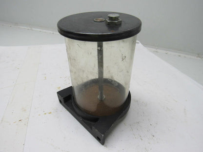 Remote Mount Gravity Feed Acrylic lubrication Reservoir 3-7/8" ID X 6-3/8" OAL