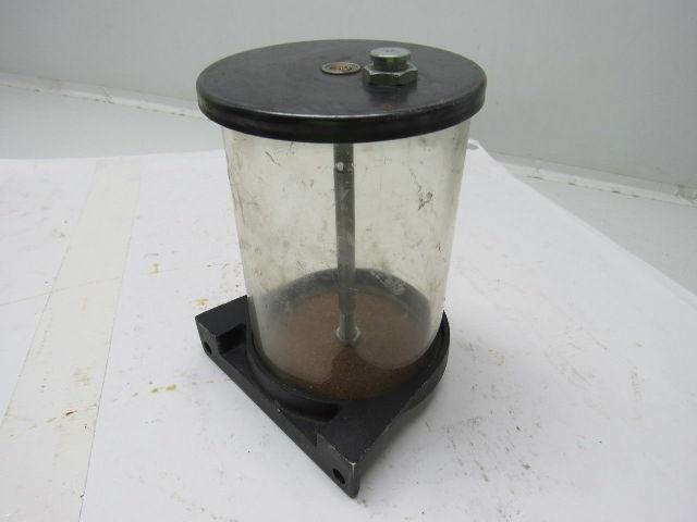 Remote Mount Gravity Feed Acrylic lubrication Reservoir 3-7/8" ID X 6-3/8" OAL
