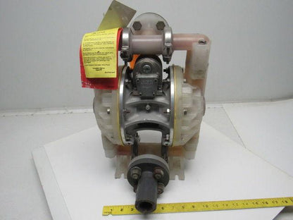 VERSA-MATIC PUMP E1PA6X669A 1" Air Operated Dual Diaphragm Pump PolyPro/Aluminum