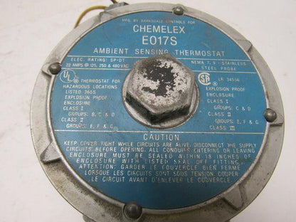 CHEMELEX E017S Nema 7 Ambient Sensing Thermostat Rated SP-DT 22A @ 125,250,&480V
