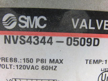 SMC NVS4344-0509D Double Solenoid Valve VS4 (CLASS 4/5) SOL 4/5 PORT