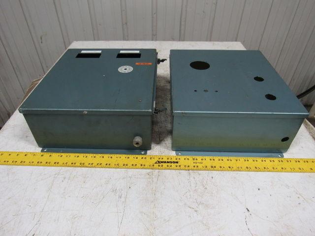 16"x14"x6" Electrical Box Enclosure Panel W/ Back Plate. Wall Mount Lot/2