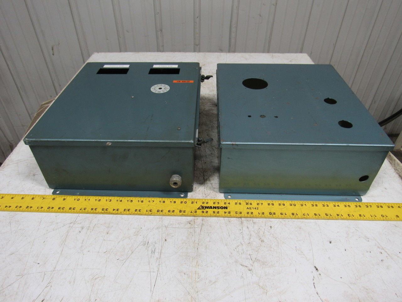 16"x14"x6" Electrical Box Enclosure Panel W/ Back Plate. Wall Mount Lot/2