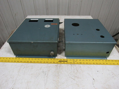16"x14"x6" Electrical Box Enclosure Panel W/ Back Plate. Wall Mount Lot/2
