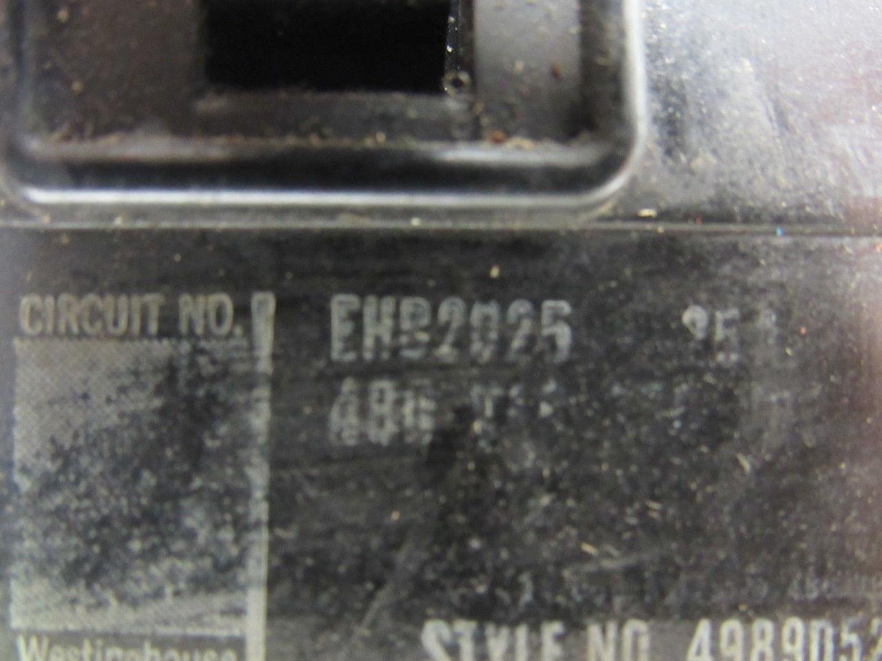 Westinghouse EHB2025 25 Amp 2 Pole 480V Molded Case Circuit Breaker