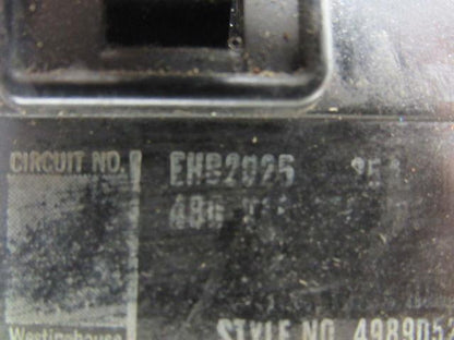 Westinghouse EHB2025 25 Amp 2 Pole 480V Molded Case Circuit Breaker