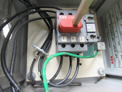 ABB Control Inc NF25P-3P02A10 Enclosed Disconnect Switch 600V 16A 3 Pole
