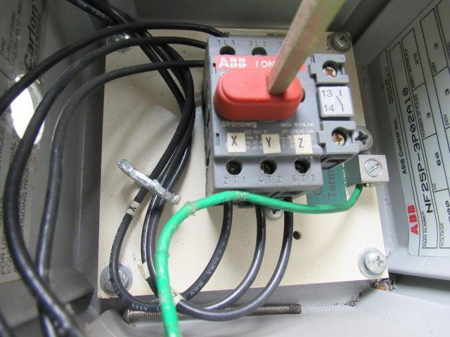 ABB Control Inc NF25P-3P02A10 Enclosed Disconnect Switch 600V 16A 3 Pole