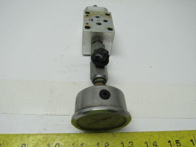 Sun Hydraulics EBP Sandwich Body Aluminum Hydraulic Manifold W/0-1500 Bar Gauge