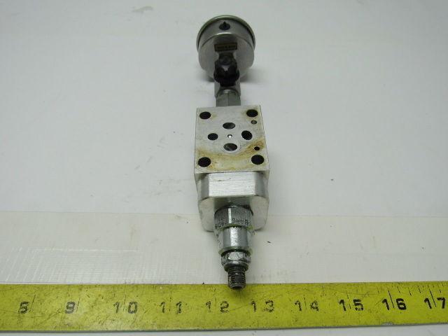 Sun Hydraulics EBP Sandwich Body Aluminum Hydraulic Manifold W/0-1500 Bar Gauge