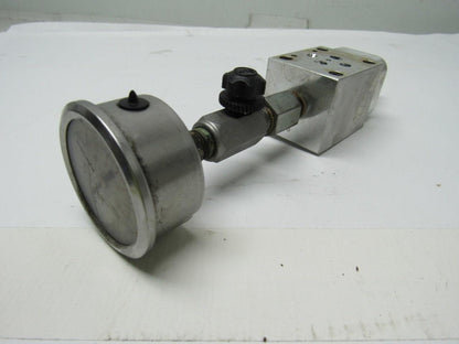 Sun Hydraulics EBP Sandwich Body Aluminum Hydraulic Manifold W/0-1500 Bar Gauge