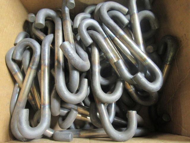 5/8x7-1/2" OAL Stainless Steel  S-Hooks Powder Coat Overhead Conveyor Lot of 50