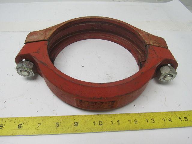 Victaulic  6/168.3-75  Coupling 6" Red Style 75 No Gasket  Lot of 2
