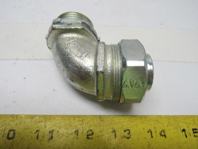 Appleton ST-90100ST-9038 Liquid tight Connector 1" 90° Non-Insulated Lot of 1