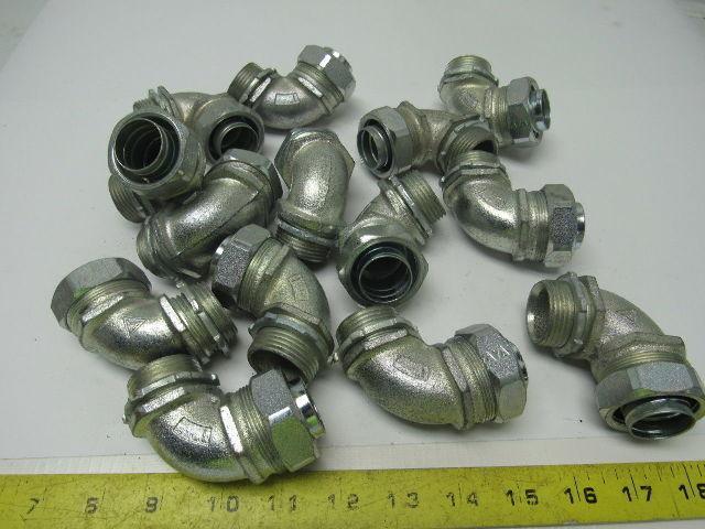 Appleton ST-90100ST-9038 Liquid tight Connector 1" 90° Non-Insulated Lot of 1