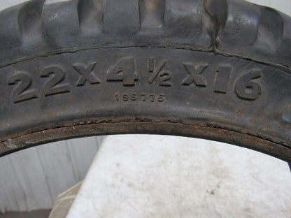 Goodyear 22 X 4-1/2 X 16 Press On Solid Rubber Traction Forklift Tire Wheel