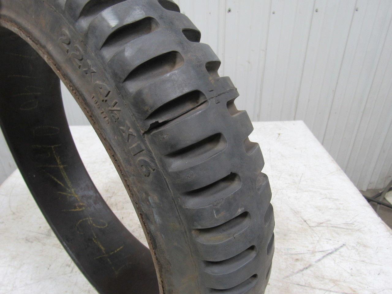 Goodyear 22 X 4-1/2 X 16 Press On Solid Rubber Traction Forklift Tire Wheel