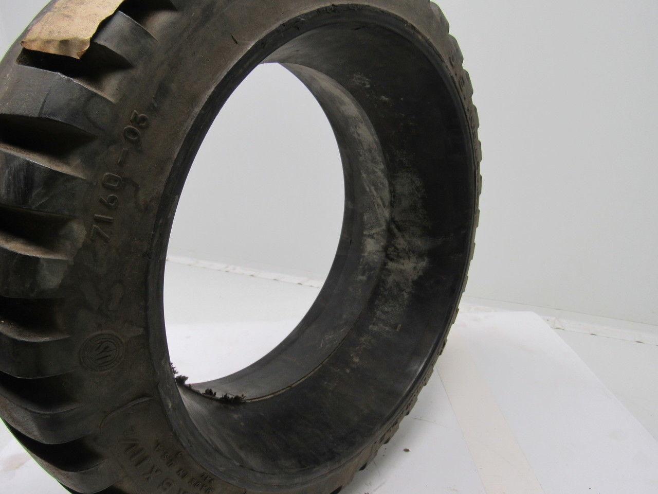 U.S. Innacush 16-1/4 X 6 X 11-1/2 Demountable Black Traction Forklift Tire
