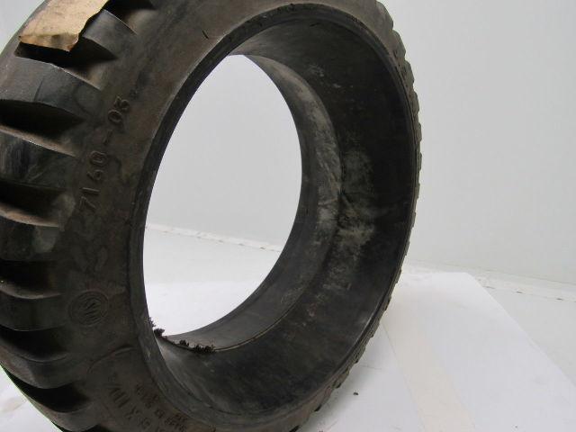U.S. Innacush 16-1/4 X 6 X 11-1/2 Demountable Black Traction Forklift Tire