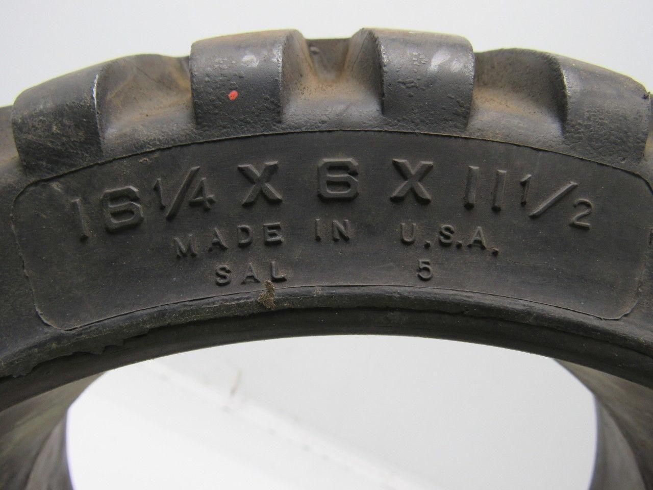 U.S. Innacush 16-1/4 X 6 X 11-1/2 Demountable Black Traction Forklift Tire