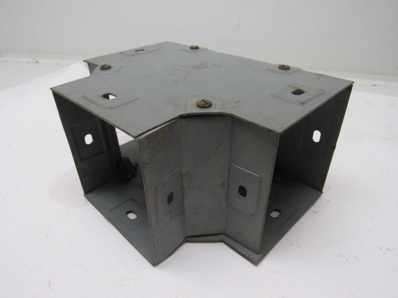 Square D LD 4T 4" X 4" Lay In Wire Way Auxiliary Gutter Tee W/Screw On Cover