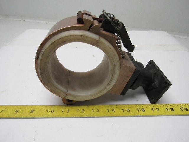 Robo-com 6513 Aluminum Hinged 3.5" Dia. Pipe Clamp W/Base