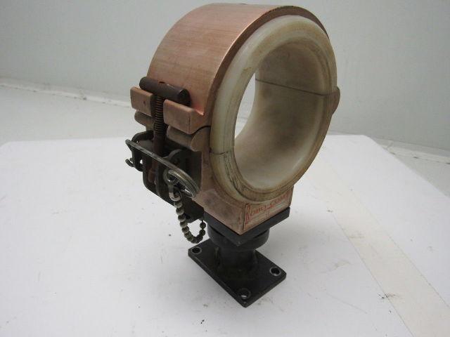 Robo-com 6513 Aluminum Hinged 3.5" Dia. Pipe Clamp W/Base