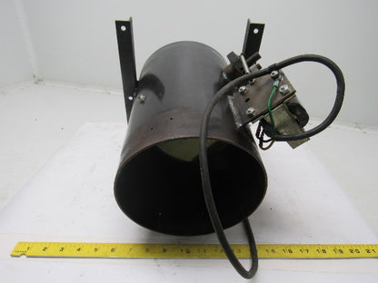 8" Dia. Power Damper 230V Actuator 12" Length W/Mounting Brackets