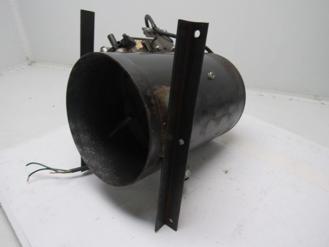 8" Dia. Power Damper 230V Actuator 12" Length W/Mounting Brackets