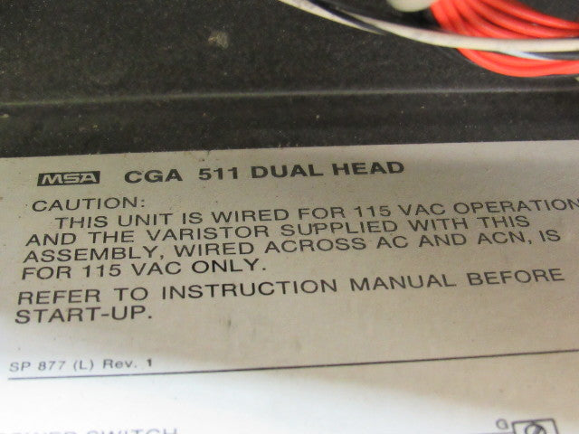 MSA 511-DH Dual Head Combustible Gas Alarm Detector 105/115/230V 120W