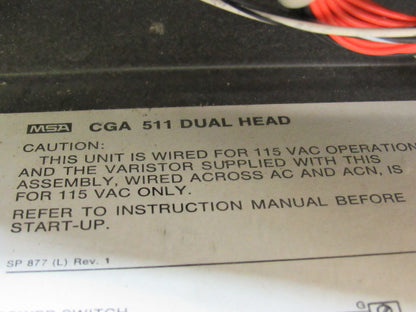 MSA 511-DH Dual Head Combustible Gas Alarm Detector 105/115/230V 120W