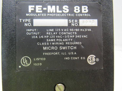 Microswitch FE-MLS8B Modulated Photoelectric Control 115V