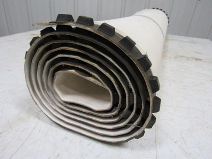 White Rubber Top Conveyor Belt Outside V-Guide 8' X 42-1/2" X 0.080"