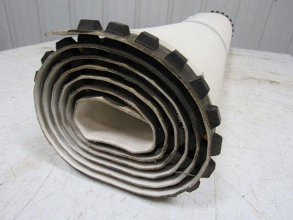 White Rubber Top Conveyor Belt Outside V-Guide 8' X 42-1/2" X 0.080"
